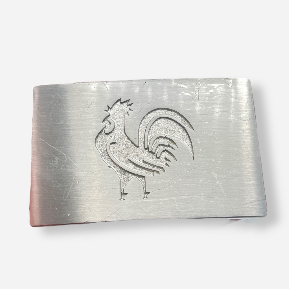 Druh Belt Buckle‎ Silver Tone Rooster Mens Golf